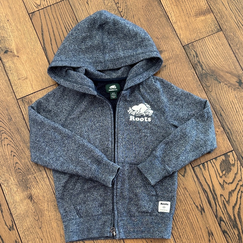 Roots Kids Charcoal Zip-Up Hoodie
